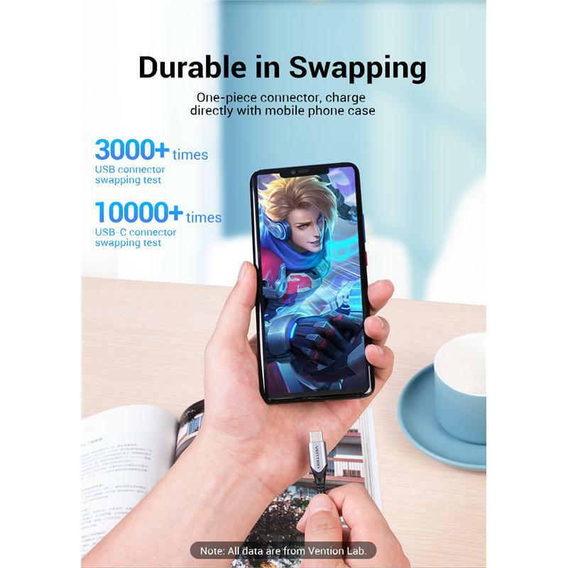 USB Type C Cable 3A Fast Charging USB-A to C Charge Braided Cord Charger Lead gallery