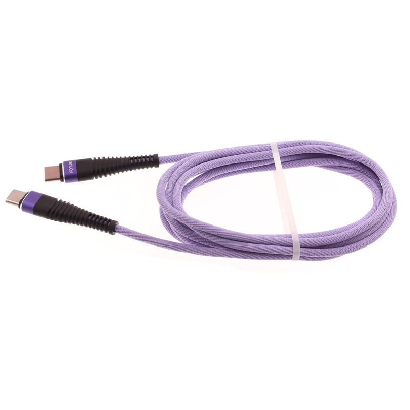 For Galaxy A03S/A04E/A05 Type-C to USB-C Purple 6ft PD Cable Long Charger Cord