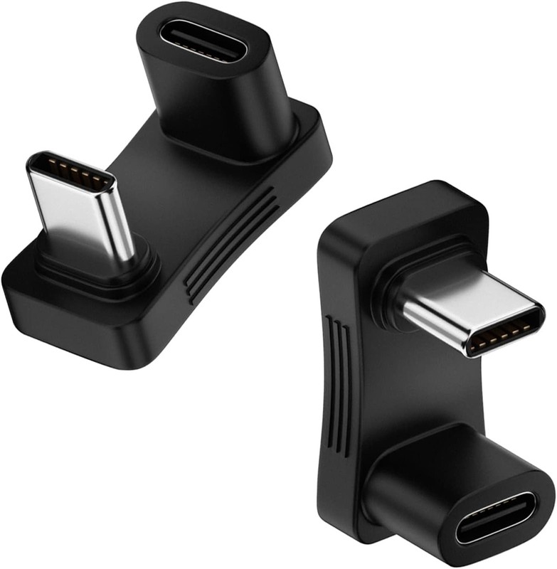 USB C 180 Adapter U Shape 100W Fast Charge 2 Pack gallery
