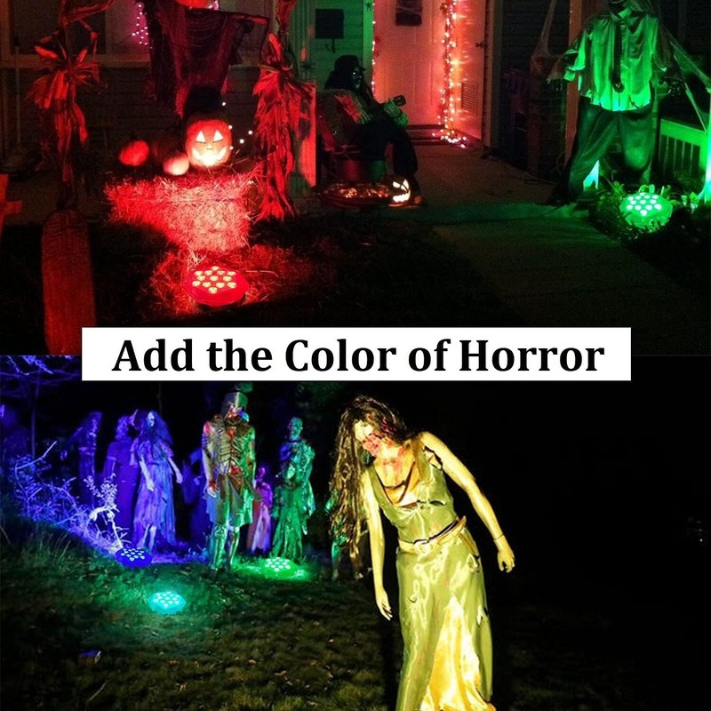 Halloween Decorations Flood Lights,Colorful Waterproof Light Outdoor,USB gallery