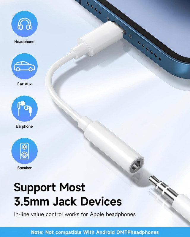 [Apple Mfi Certified] 2 Pack Lightning to 3.5 Mm Headphone Jack Adapter, Iphone gallery