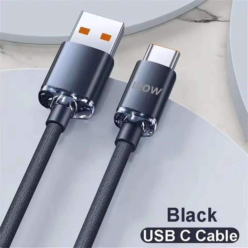 120W USB A to USB C Fast Charging Cable PD Quick Charge Data Cord Universal gallery