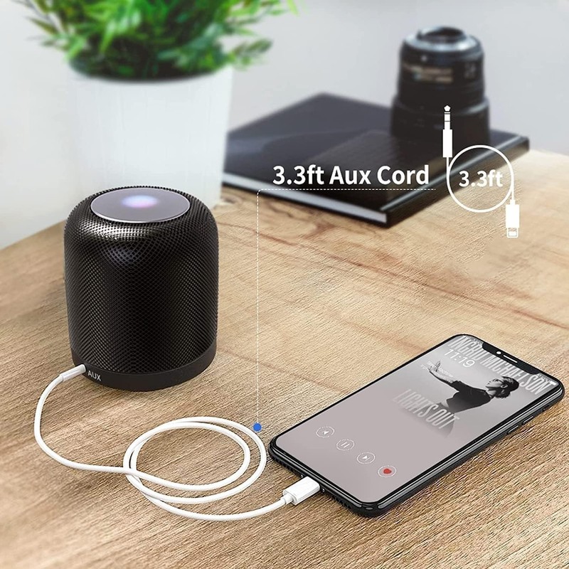 For iPhone 7 8 X R XS 11 12 13 Pro Max 8 Pin to 3.5mm AUX Audio Car Adapter Cord gallery