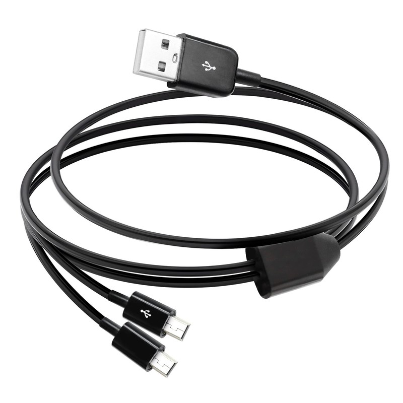 Dual Mini USB Splitter Cable 2 in 1 Male to 2 Mini 5Pin Charging 1M Cord