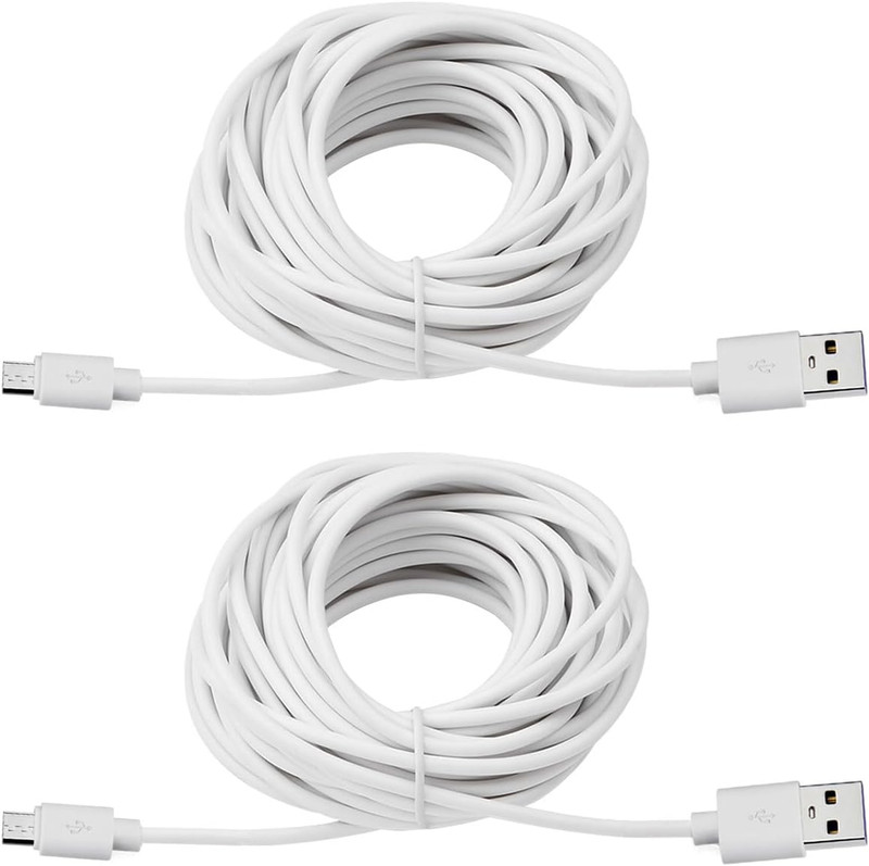 Paquete De 2 Cables De Extension Micro Usb Para Camaras De Seguridad De 25 P... gallery