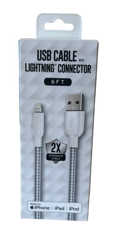 LuxShare L6BK003 USB Cable For iPhone Connector 6FT - White Brand New gallery