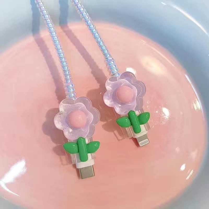 5 in 1 DIY 18W 20W Heart Shape Protector Data Cable USB Charger Line Earphone... gallery