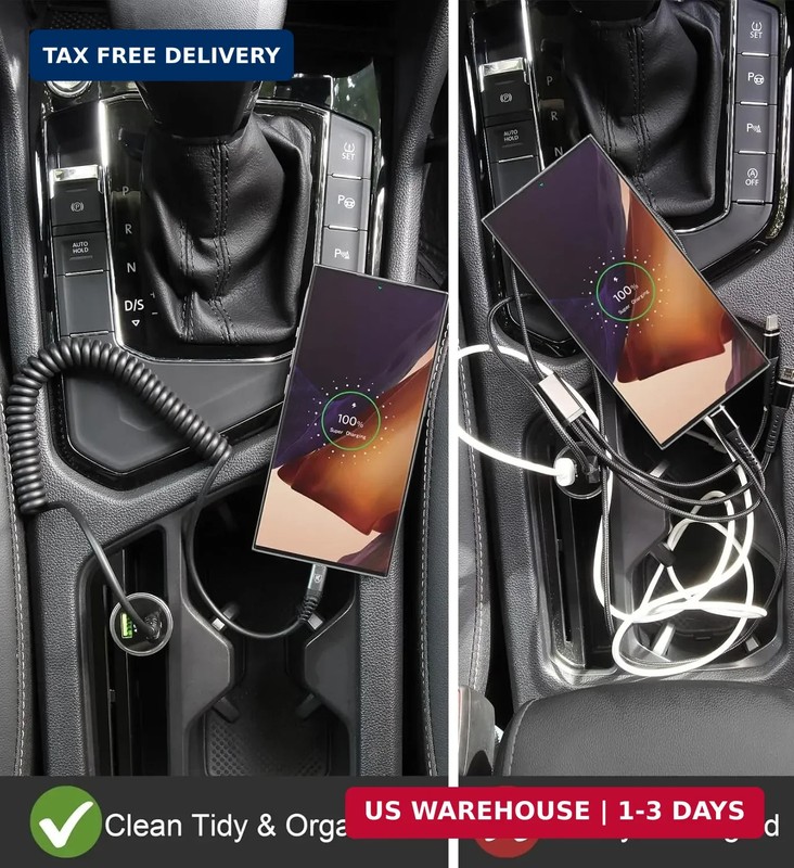 USB Type C Charger Cable Fast Charging, [2-Pack, 3ft] Coiled USB A to Type C Cha gallery
