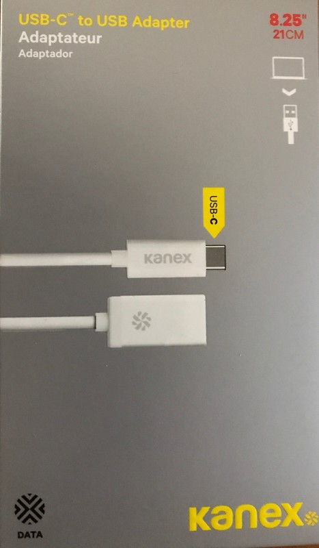 Kanex USB C to USB Adapter 8.25 Inches (21cm) White/White for MAC