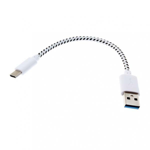 SHORT TYPE-C USB CABLE FAST CHARGE POWER CORD USB-C DATA SYNC WIRE BRAIDED S39 gallery