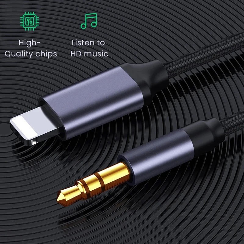 8 Pin to 3.5mm AUX Audio Car Adapter Cord For iPhone 13 12 11 Pro Max 7 8 X XR gallery