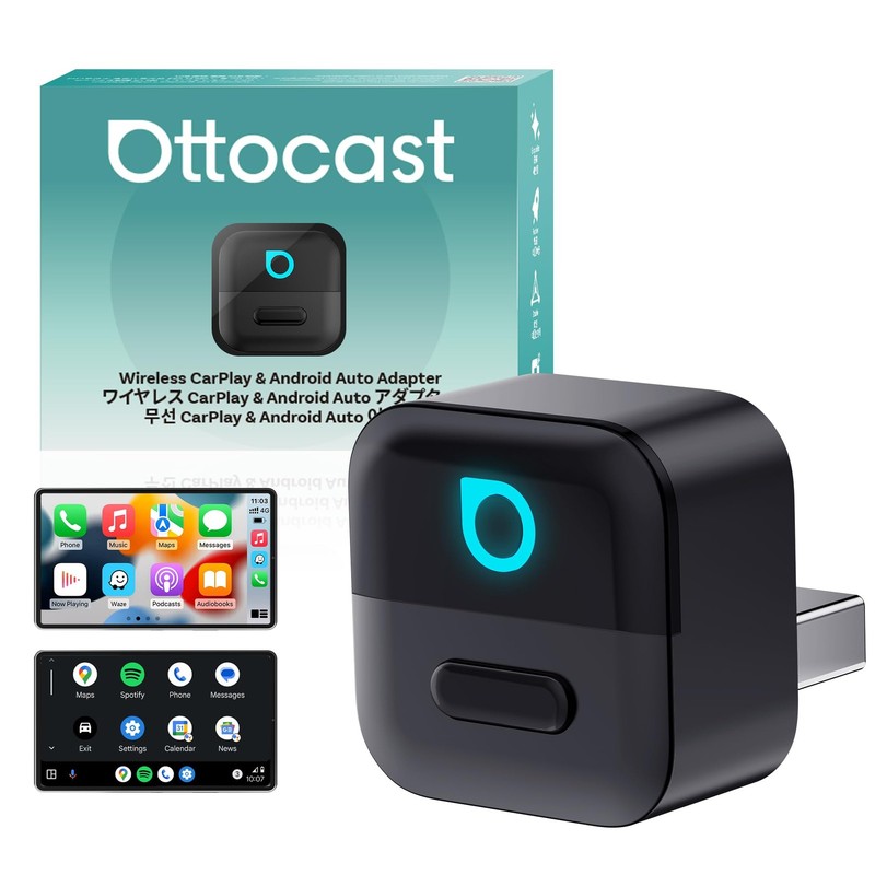 Mini Pico Wireless CarPlay & Android Auto Adapter – WiFi 6 + Bluetooth 5.4, P…