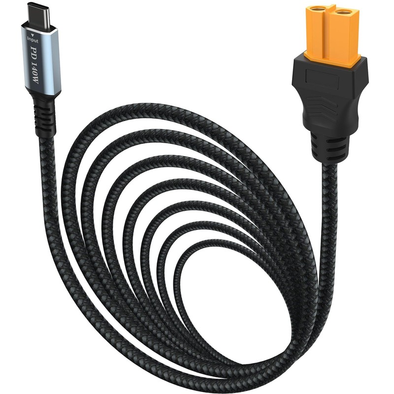 6.6ft USB C to XT60 Adapter Cable, SC100 Protocol Type-C Male to XT60 Female ...