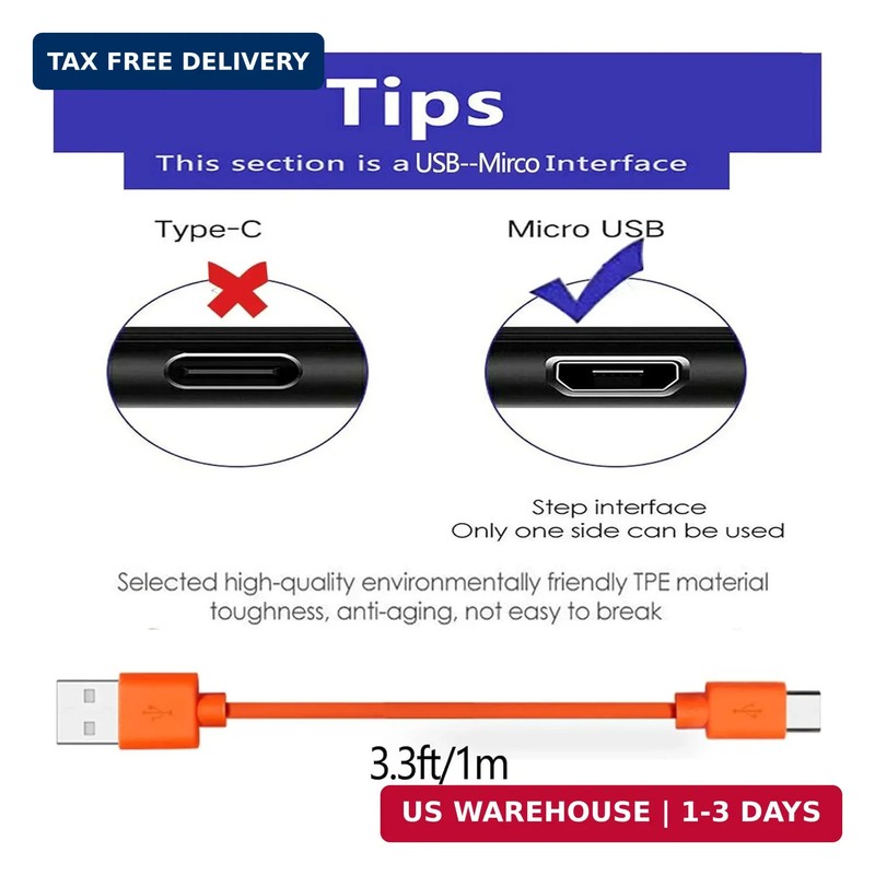 Replacement Fast Wall Charger Charging Cable Power Cord Wire Compatible for Ring gallery