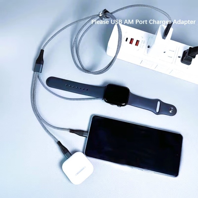 cell phone charging cord 3 in 1 - Black gallery