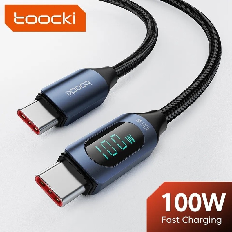 Toocki Type C To Type C Cable Cable 100w PD Fast Charging Charger Usb C To Usb C