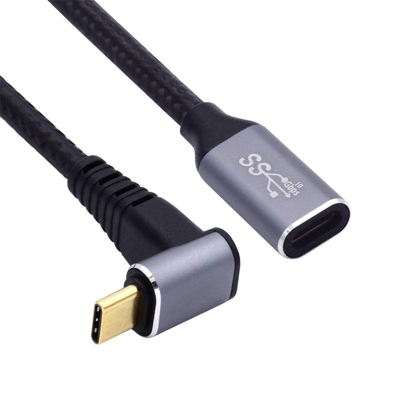 Up Down Angled USB-C USB 3.1 Type C Male to Female Extension Data Cable 10Gbp...