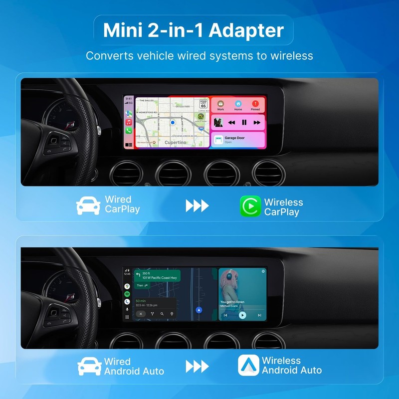 FEXIER X1 USB-C Wireless CarPlay & Android Auto Adapter, Wired to Wireless Co... gallery