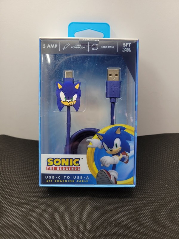 Sonic The Hedgehog USB-C to USB-A Charging Cable 5FT 3AMP Sync Data New