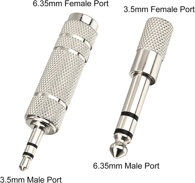 Durable Metal Headphone Adapters - 6.35mm to 3.5mm, Easy Plug & Unplug gallery
