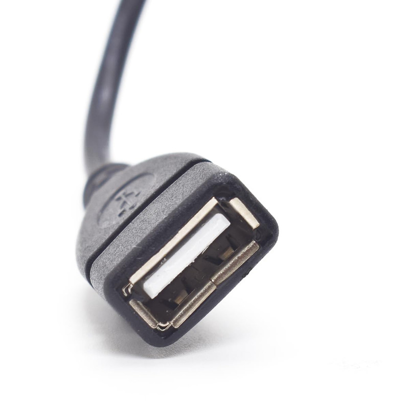 2PCS 0.3M/1FT USB 2.0 Female Pigtail 2 Wire 20AWG USB DC Pigtail DIY Power Cable gallery