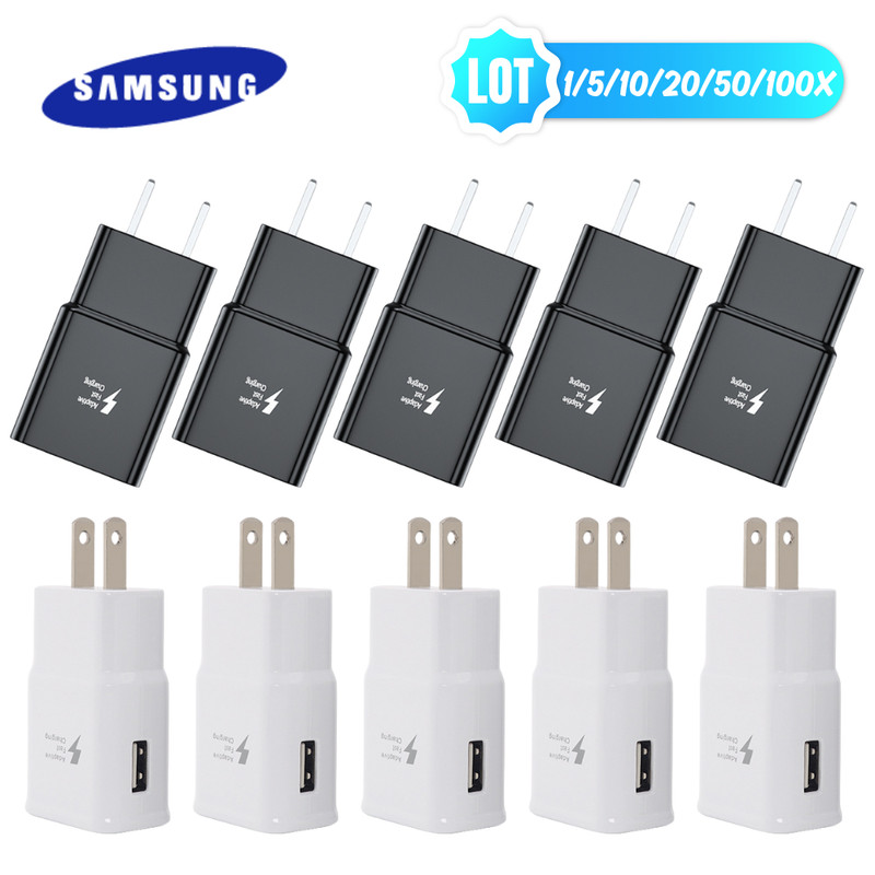 1-100X Lot Fast Charger Block Wall Power Adapter USB Charging Head For Samsung