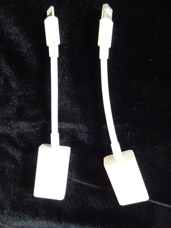 Lot of 2 USB-A to Iightning adapter dongle USB microphones to iPhone/iPad gallery