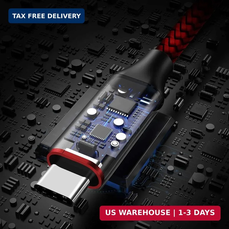etguuds USB to USB C Cable 2ft, 2-Pack USB A to Type C Charger Cord Fast Chargin gallery