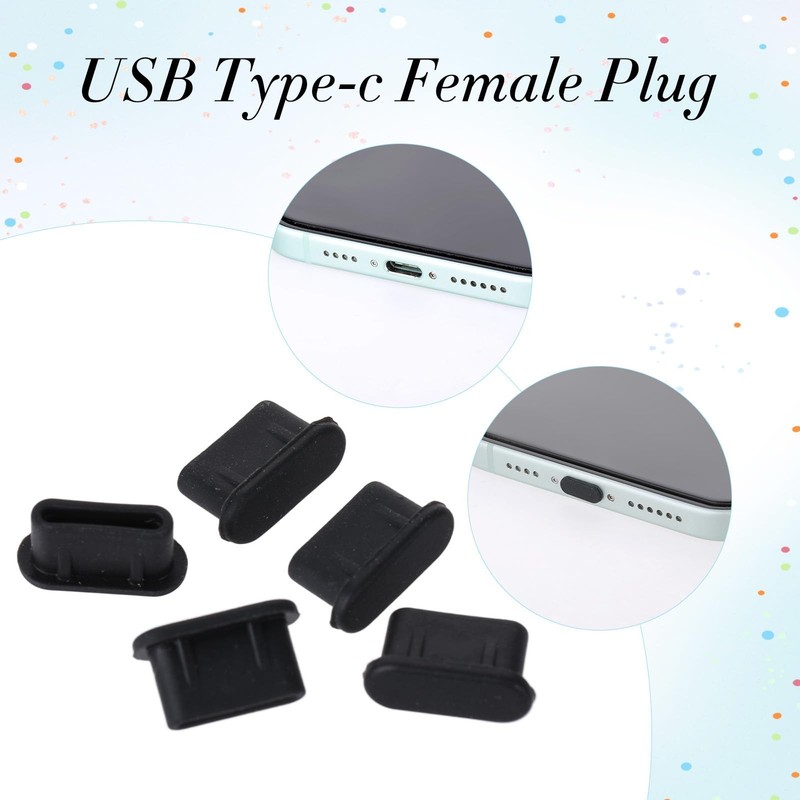 30Pcs 6 Type Silicone Anti Dust Cover USB Cover Port Plug Caps USB Type-A Plu... gallery
