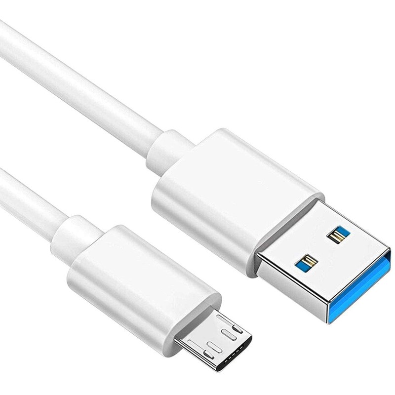 White Micro USB Charging Cable Compatible Simplehuman 5/8 Inch Sensor Mirror
