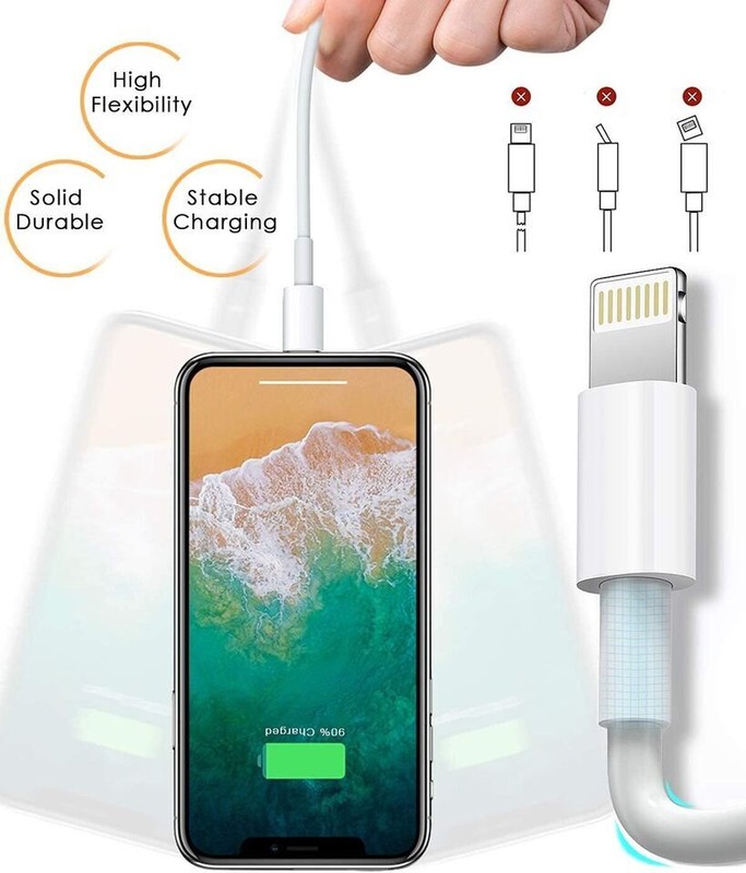 3 PACK USB Data Fast Charger Cable Cord For Apple iPhone 5 6 7 8 X 11 12 13 MAX gallery