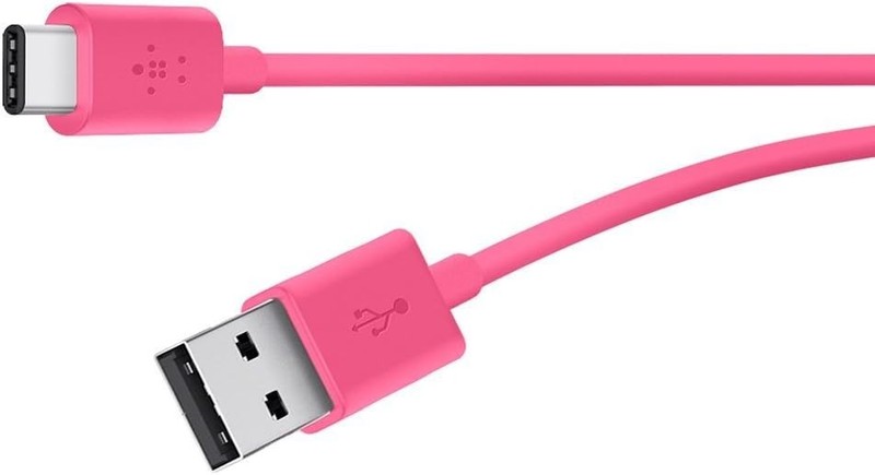 Belkin USB-IF Certified MIXIT 2.0 USB-A to USB-C (USB Type C) Charge Cable, pink