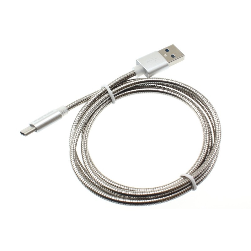 For Samsung Galaxy S23/S24/S25/Plus/Ultra/Edge – Metal USB Cable 3ft Type-C