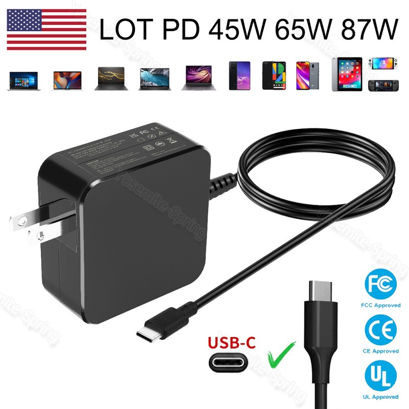 Type-C USB-C Laptop Adapter Charger for Dell HP Lenovo ASUS Acer Smart Phone LOT