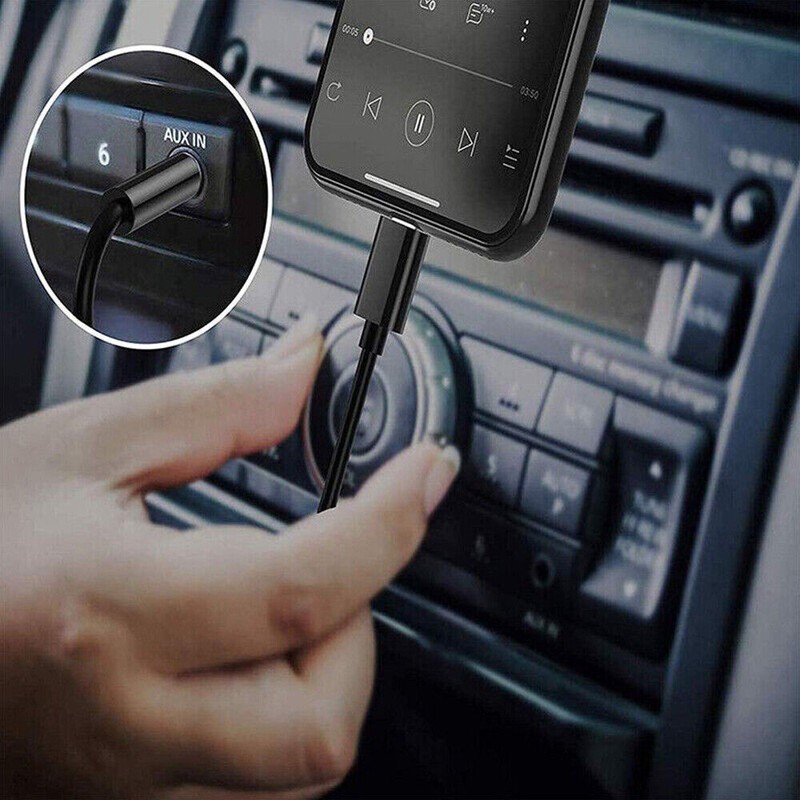 For iPhone 15/Pro/Max/Plus - USB-C to 3.5mm Aux Cable Audio Cord Car Stereo USA gallery