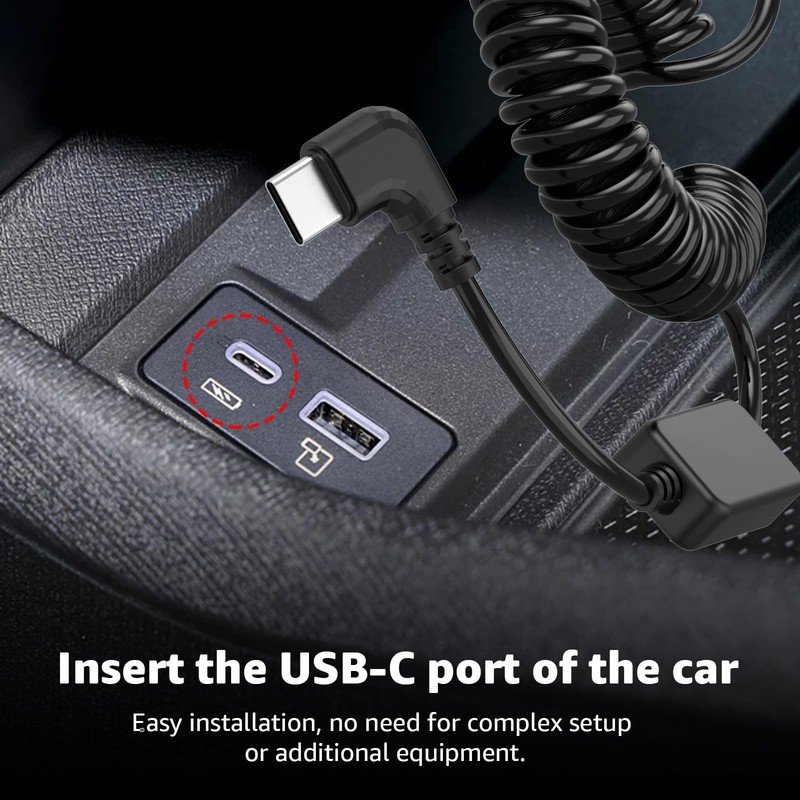 Coiled USB C to RJ11 Power Cord for Uniden Radar Detectors – Compatible with ... gallery