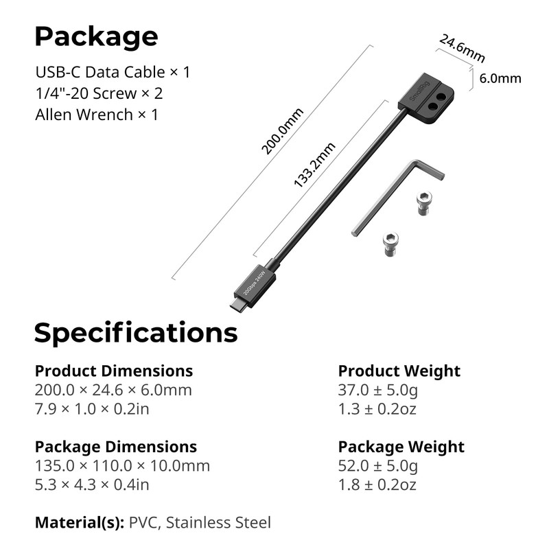USB-C Male to Female Data Cable (7.9 inch), 240W Fast Charging / 20Gbps Data ... gallery