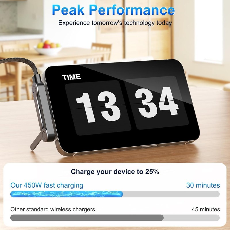 Foldable 4.92ft Durable 240W Stand Data Cable gallery