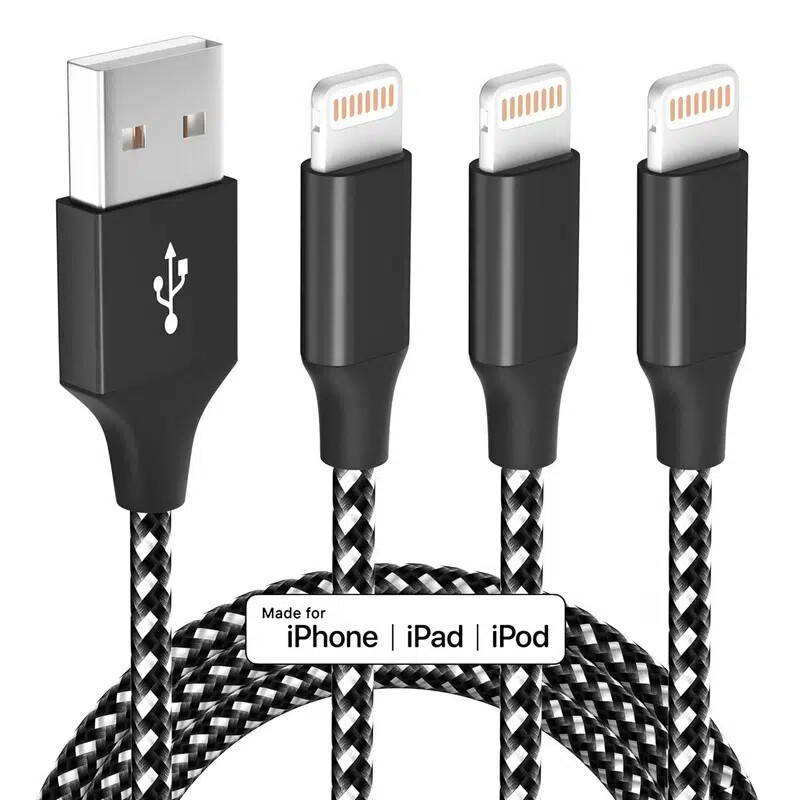 Fast Charger Cable Heavy Duty For iPhone 14 13 12 11 XR 8 Braided USB Cable Lot