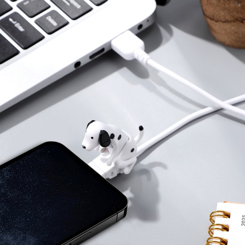 2pcs Charging Cables Funny Dog Type-c Charging Adapter Durable Line Phone Line gallery