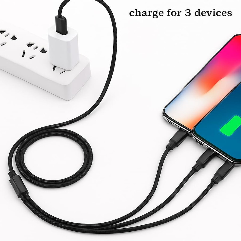 3in1 Fast USB Charging Cable Universal Multi Function iPhone 17 Charger Cord Lot gallery