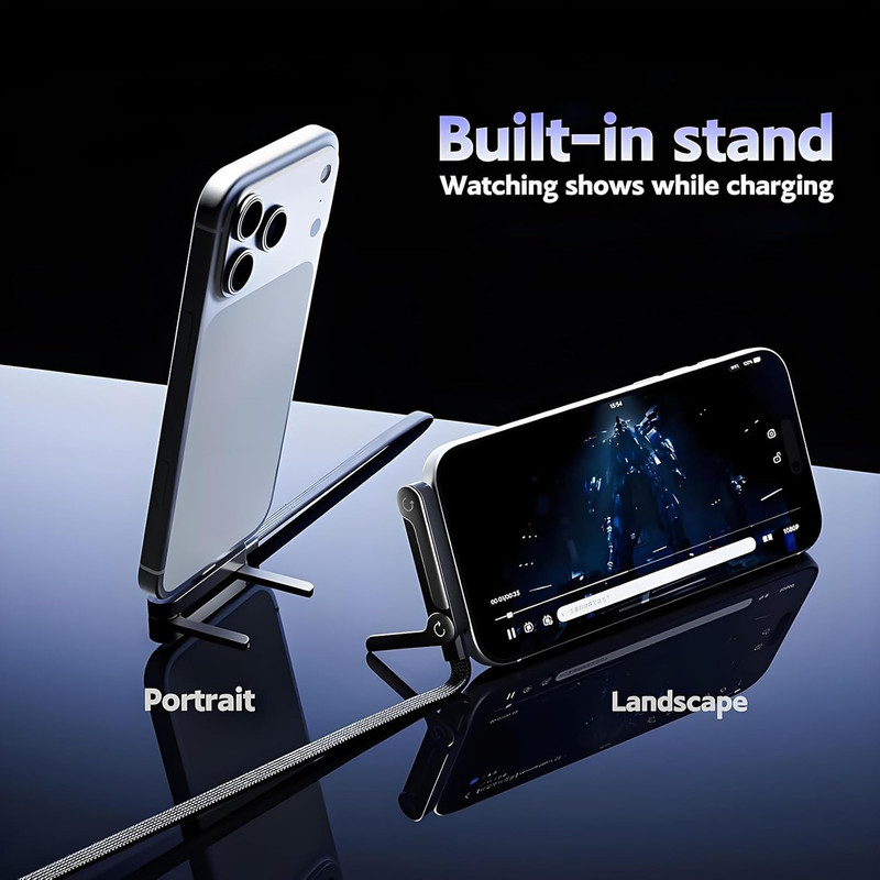 2-In-1 Invisible Stand Charging Cable, Multi Charger Cord with Type C Multi-Angl gallery