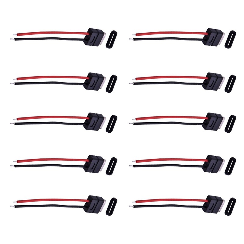 10PCS IP67 USB 2.0 Type-C Connector Welding Wire Waterproof Female Socket