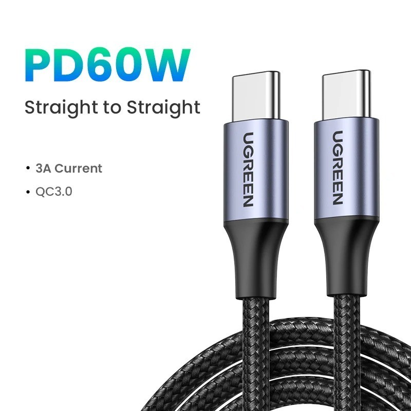 UGREEN 100W USB Type C To USB C Cable PD Fast Charging Cord For Xiaomi Macbook