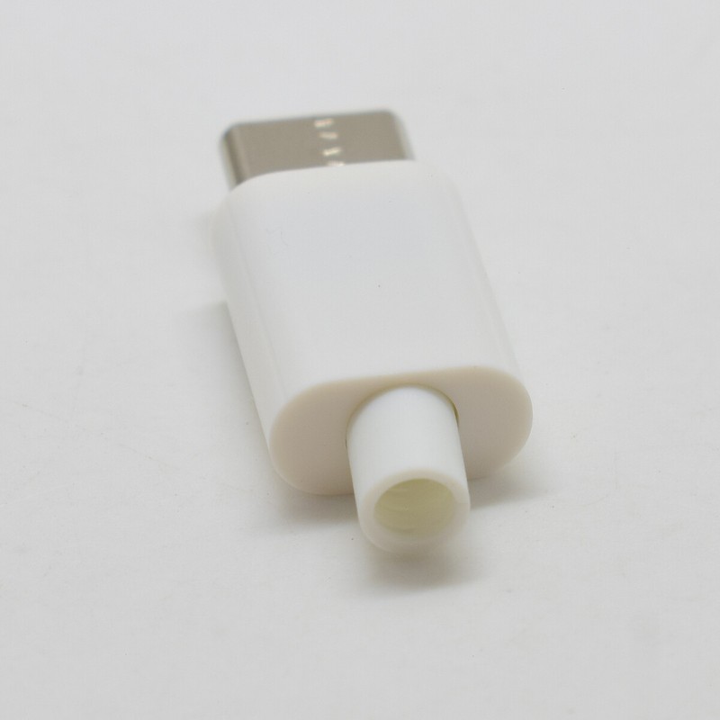 1set White USB 3.1 Type C USB C Male Plug DIY Connector Solder Housing Cover gallery