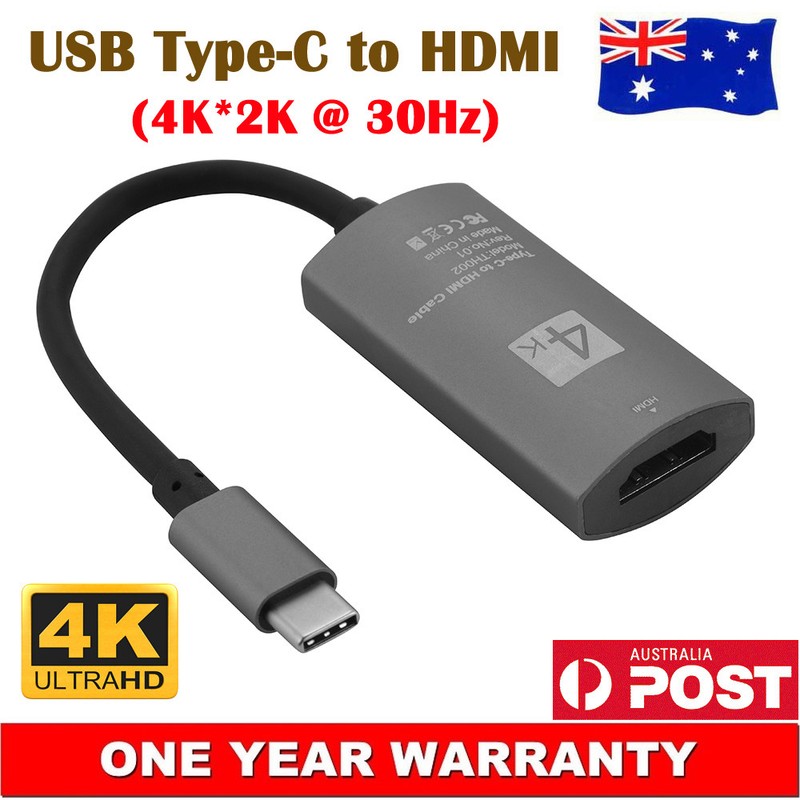 USB 3.1 Type-C Male to HDMI Female Adapter 4K Full Ultra HD For Macbook Air Pro