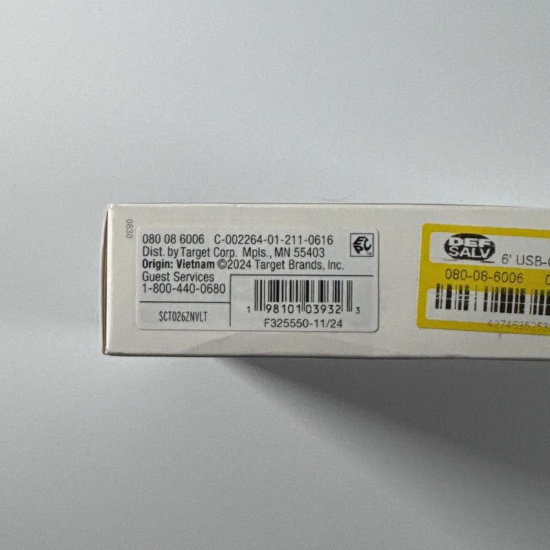 heyday 6' USB-C to USB-C Soft-Touch Fast Charging Silicone Cable - Neon Violet gallery