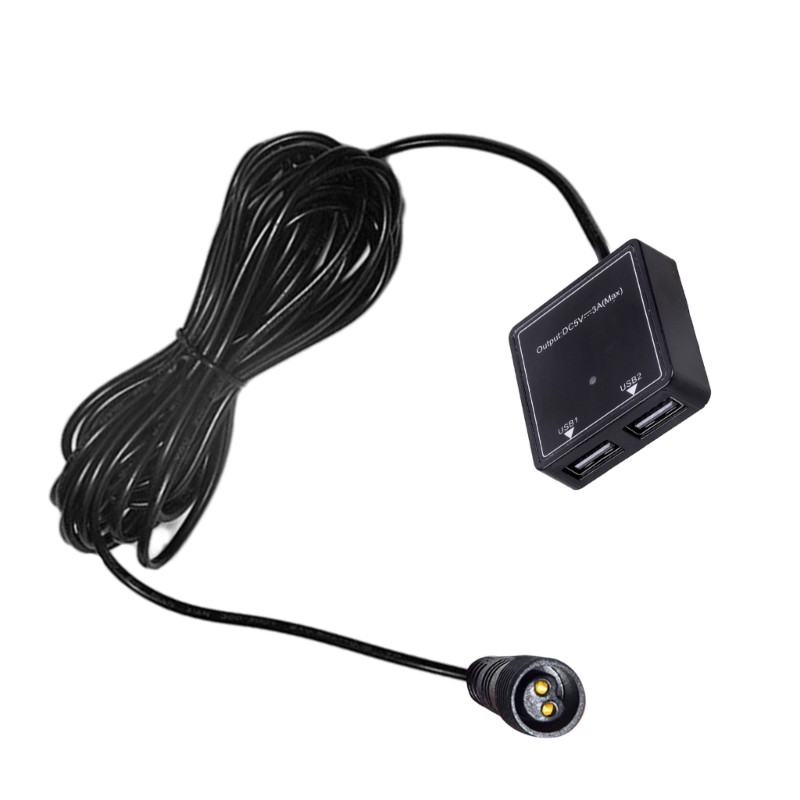 Double Port USB Charging Adapter Voltages Stabilizer Plastic Texture for Phone