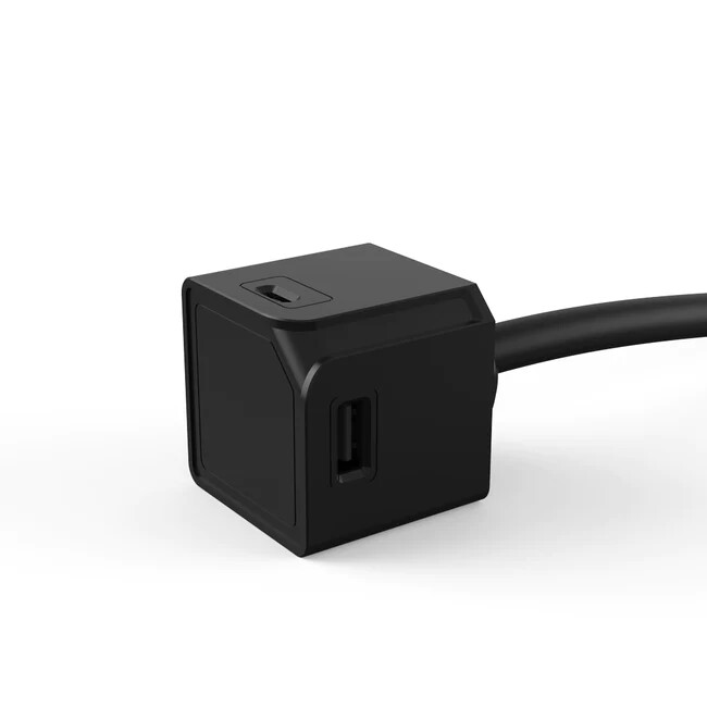 USBcube Extended USB-C + A 3ft 4 port Travel Adapter Wall Charger Power Strip