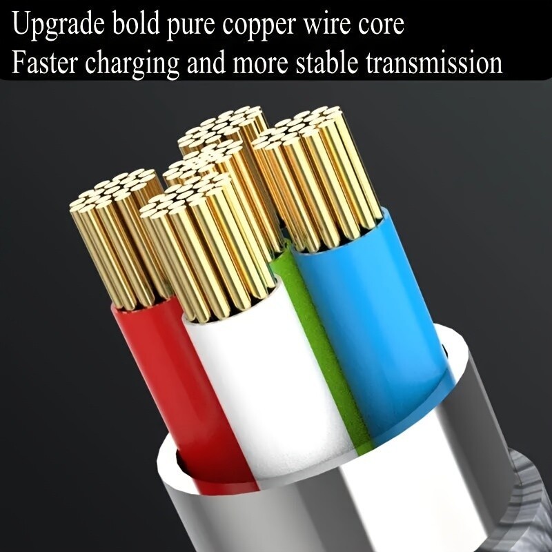 100W 3FT LED Braided Fast Charging Type-C Cable For Samsung S24 S25 Ultra SONY gallery